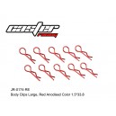 JR-0174-RE Body Clips Large,Red Anodised Color