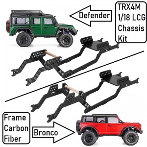 TRX4M LCG Chassis Kit Frame Carbon Fiber Defender Bronco 1/18 Rc Crawler Car