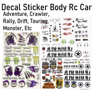 Decal Sticker Body Rc Car TRX4 RC4WD Axial SCX10 D90 RGT MST Sakura MN WPL Wltoys
